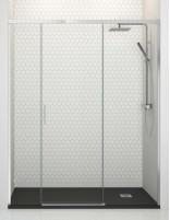 Mampara ducha corredera central modelo Jazz cromo