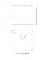 Espejo baño liso croquis