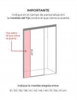 Mampara de ducha negra mate medidas del vidrio fijo