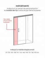 Mampara ducha corredera central medida del fijo