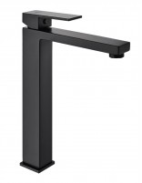Grifo lavabo alto negro mate