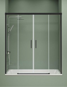 Mampara de bañera negra modelo Jazz