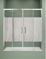 Mampara de bañera frontales decorada