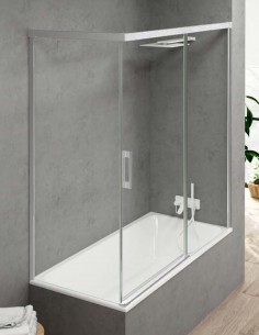 Mampara bañera esquina modelo frontal + fijo lateral Jazz