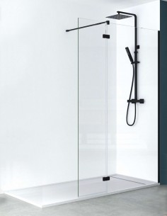 Mampara de ducha abatible negra modelo ON OFF