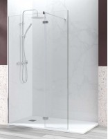 Mampara de ducha fija y abatible modelo ON OFF cromo