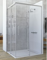 Mampara de ducha 2 hojas fijas y 2 correderas modelo ASTRO de Seviban