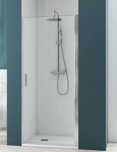 Mampara de ducha abatible modelo DENIS cromo o blanca