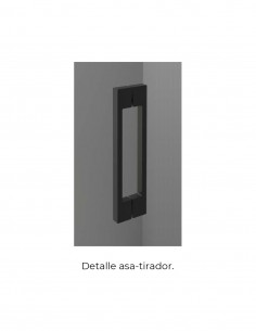 Mampara ducha abatible negra modelo DENIS 2