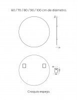 Espejo redondo croquis