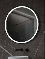 Espejo redondo baño modelo PARIS negro de LED Imex