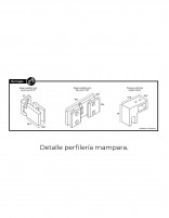 Mampara de ducha fija y abatible detalle perfilería