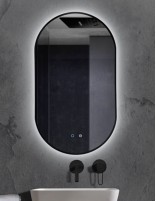 Espejo negro ovalado modelo Tokyo de Led Imex