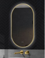 Espejo ovalado dorado modelo Tokyo de Led Imex