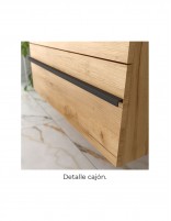Mueble baño con lavabo suspendido detalle cajón