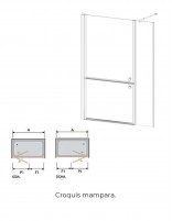 Mampara de ducha para personas mayores croquis