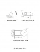 Mampara de ducha para personas mayores detalle perfilería
