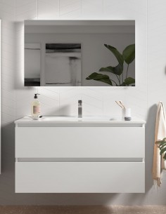 Mueble de baño suspendido blanco 60 cm