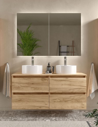 Mueble de baño suspendido de 120 cm - 140 cm modelo BEQUIA de Salgar