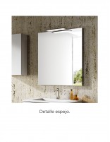 Mueble baño fondo reducido 40 cm detalle espejo