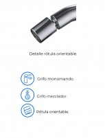 Grifo bidé orientable cromado brillo especificaciones