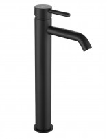 Grifo lavabo alto negro mate