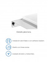 Jabonera baño modelo Plexo cromo e PyP - detalles