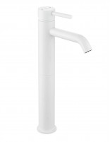 Grifo lavabo alto blanco mate
