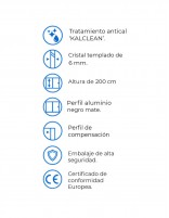 Mampara de ducha angular negra datos