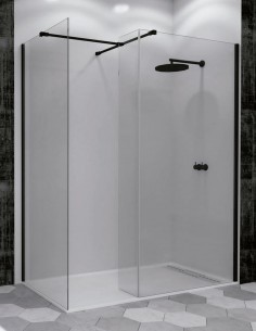 Mampara de ducha tres hojas fijas modelo PIGMALION de Seviban