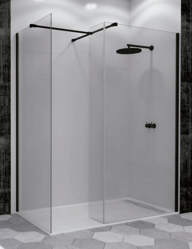 Mampara de ducha tres hojas fijas modelo PIGMALION de Seviban