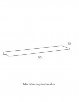 Estante  baño modelo PLEXO cromo de PyP - medidas