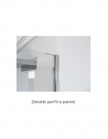 Mampara de ducha tres hojas fijas detalle perfilería