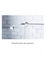 Mampara de ducha tres hojas fijas detalle pinza