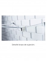 Mampara de ducha tres hojas fijas detalle sujeción