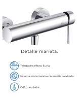 Grifo ducha cromado efecto lluvia - LIKE de Aquassent