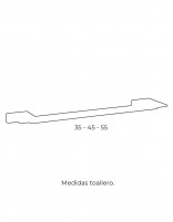 Toallero a pared PLEXO cromo de PyP - medidas