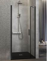 Mampara ducha abatible y fijo modelo Nardi Negra de Kassandra
