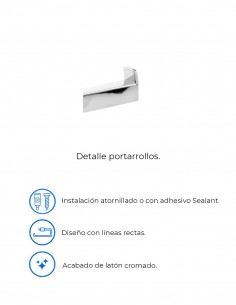 Portarrollo papel baño modelo PLEXO sin tapa de PyP 2