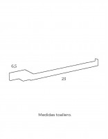 Barra fija toallero modelo PLEXO cromo de PyP - medidas