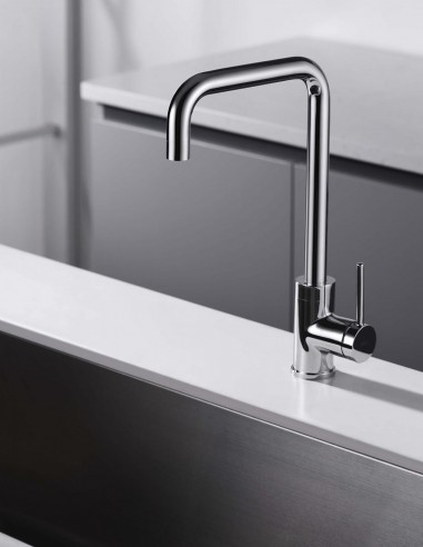 Grifo cocina caño curvo cromo  modelo LOIRA de Imex ambiente