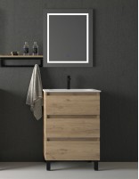 Mueble de baño patas negras gold