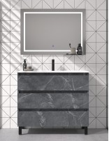 Mueble de baño patas negras modelo OSIRO marquina
