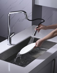 Grifo extraíble de cocina  cromo modelo Bonn de Imex ambiente 2