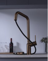 Grifo extraíble de cocina oro rosa modelo Bonn de Imex ambiente grifo extraíble