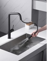 Grifo extraíble de cocina negro mate modelo Bonn de Imex ambiente grifo extraíble