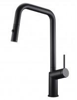 Grifo extraíble de cocina negro mate modelo Bonn de Imex