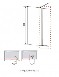 Hoja abatible para adaptar a fijo de 8 mm modelo Visión cromo de Kassandra 2