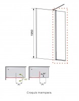 Hoja abatible para adaptar a fijo de 8 mm croquis