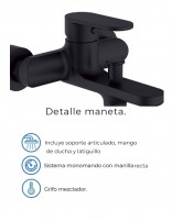 Conjunto bañera blanco o negro - AURA de Lluvibath